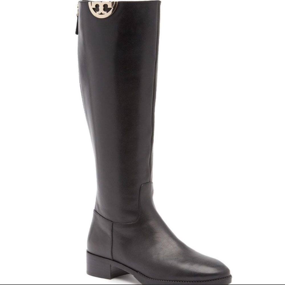 COPY - Tory Burch Black Leather Knee High Riding Boot